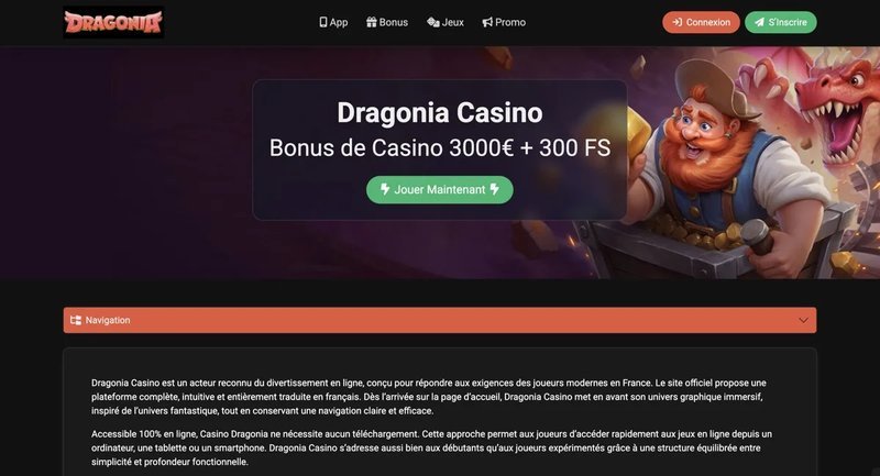 Présentation de casino dragonia